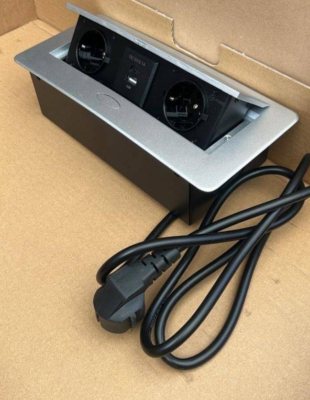 پریز2سوکت با2 یواس بی سیلور